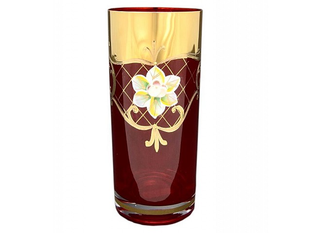 Набор стаканов для воды 300 мл Bohemia Crystal Лепка Красная U-R 6 шт