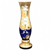 Ваза для цветов Bohemia Лепка Синяя E-V 20 см