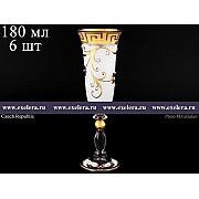 Набор бокалов для шампанского 190 мл Грация Костка Кутка R-G фон Bohemia 6 шт