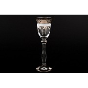 Набор рюмок для водки 60 мл Версачи Анжела платина Стразы R-G фон Bohemia 6 шт