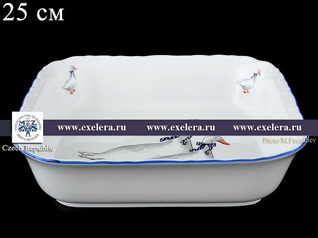 Салатник квадратный 25 см Офелия Гуси MZ