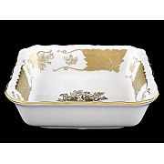 Салатник квадратный 16 см Мария Луиза Кленовый лист Белый Carlsbad