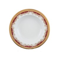 Набор тарелок глубоких Кристина Красная Лилия Thun 22 см 6 шт