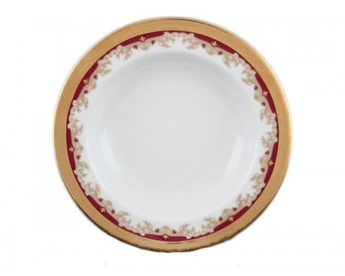Набор тарелок глубоких Кристина Красная Лилия Thun 22 см 6 шт