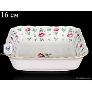Салатник квадратный 16 см Офелия Плетистая роза Лагуна Отводка золото MZ