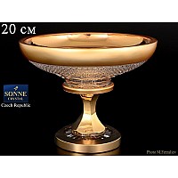 Конфетница 20см Sonne Crystal Золото