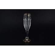 Набор фужеров для шампанского 150 мл Сафари голд Bohemia Crystal