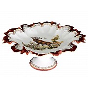 Блюдо фигурное круглое 35см Охота красная Корона Queens Crown