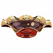 Фруктовница Веер 30 см Bohemia Лепка Красная E-V