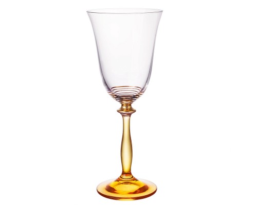 Набор бокалов для вина 250 мл Bohemia Crystal золотые полосы