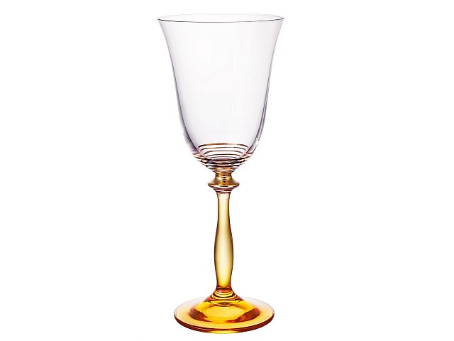 Набор бокалов для вина 250 мл Bohemia Crystal золотые полосы