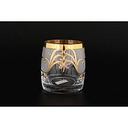 Набор стаканов для виски Золотой узор Bohemia Crystal 290 мл 6 штук