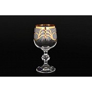 Набор бокалов для вина Bohemia Crystal Золотой узор 190 мл 6 штук