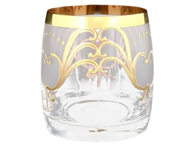 Набор стаканов для виски 230 мл Bohemia Crystal золотые узоры 6 штук