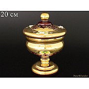 Конфетница Bohemia 20см красная