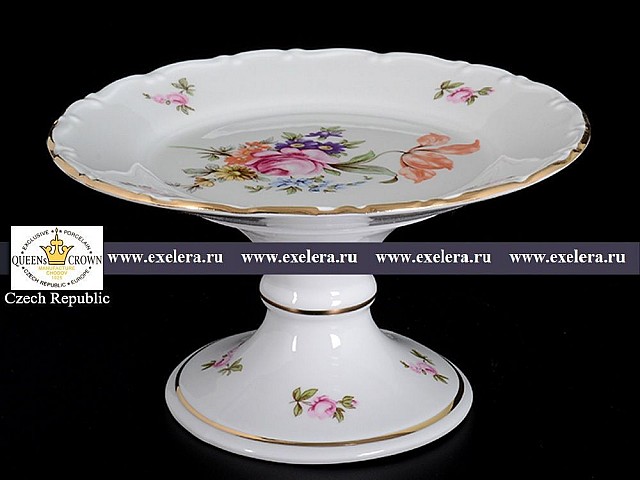 Конфетница на ножке Полевой цветок Корона Queens Crown 17 см