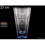 Ваза для цветов Okinawa Crystalite Bohemia синяя 25 см