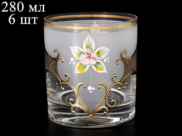 Набор стаканов для виски Bohemia 280 мл белый К-А 6 шт