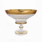 Конфетница на ножке Max Crystal Отводка Золото 15 см