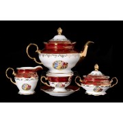 Чайный сервиз Красная Мадонна Royal Czech Porcelain на 6 персон