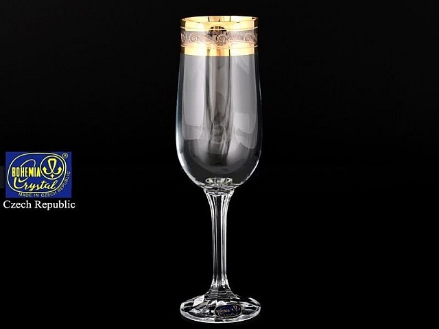 Набор фужеров для шампанского 180 мл Диана Bohemia Crystal 6 шт