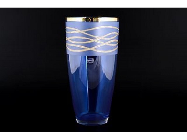 Ваза Bohemia Crystal 30 см синяя