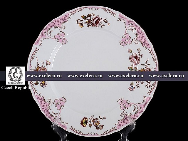 Блюдо круглое 30 см Бернадотт Розовый цветок