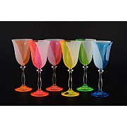 Набор бокалов для вина 250 мл Анжела Неон B-G Bohemia Crystal