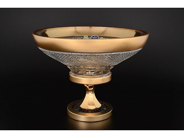 Фруктовница Фелиция Золото Sonne Crystal Золото 30 см