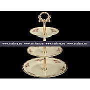 Этажерка (Горка) 3 яруса Анжелика Слоновая кость MZ синяя