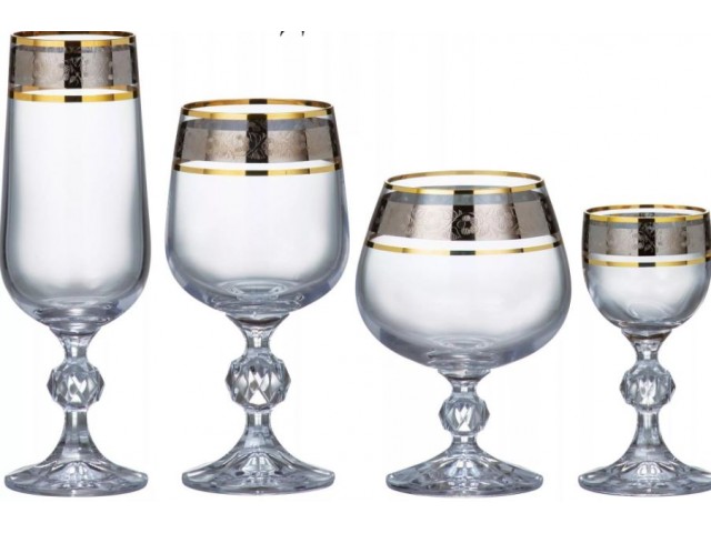 Набор фужеров 24 предмета Клаудия Панто Crystalite Bohemia