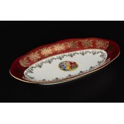 Блюдо овальное 26 см Красная Мадонна Royal Czech Porcelain