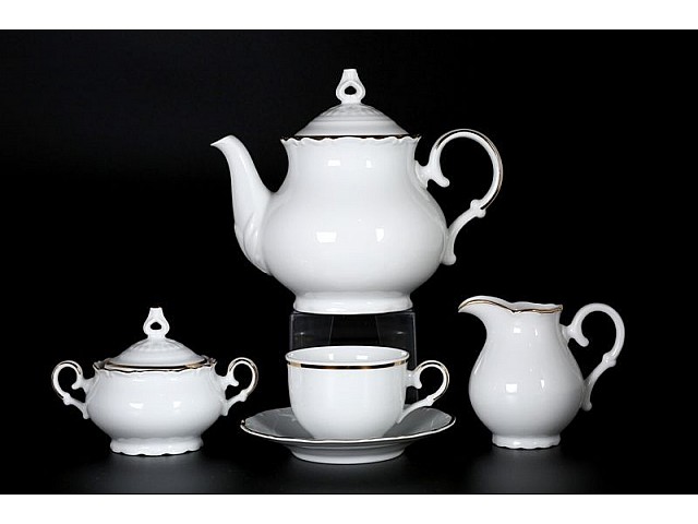 Чайный сервиз Офелия Отводка золото MZ на 6 персон