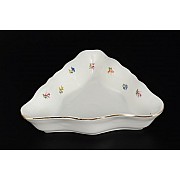 Салатник треугольный 22 см Мелкие цветы отводка золото Корона Queens Crown