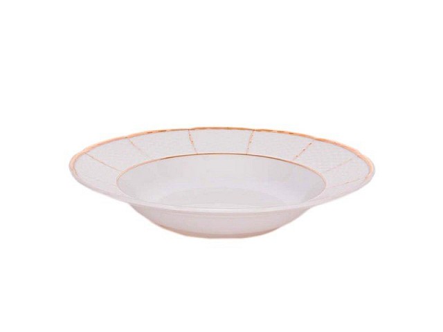 Набор тарелок глубоких Менуэт Отводка золото Thun 23 см 6 шт