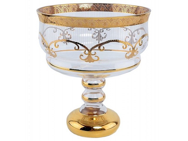 Конфетница 20 см на ножке Krapnik Bohemia Crystal