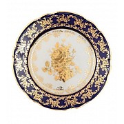 Набор тарелок 19 см Констанция Золотая роза Кобальт 7635400 Thun 6 шт