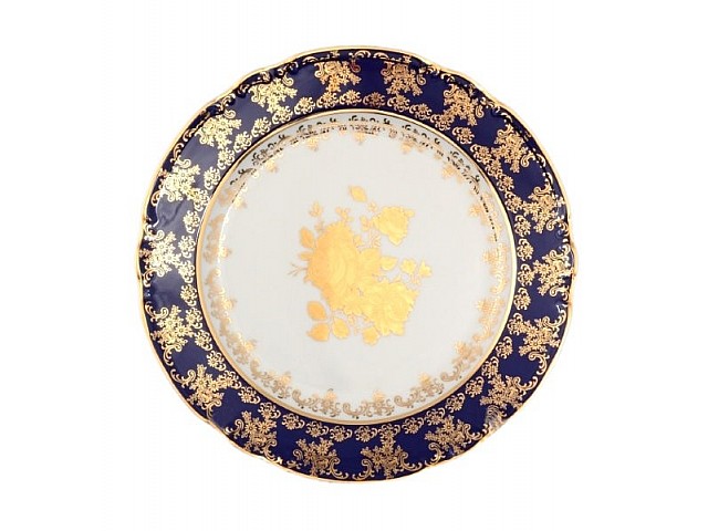 Набор тарелок 24 см Thun Констанция Золотая роза Кобальт 7635400 6 шт