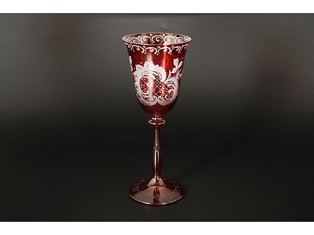 Набор фужеров для вина E-S Bohemia бордовый 185 мл