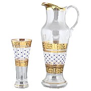 Набор для воды Иксовка Махараджа камни синие Bohemia Crystal