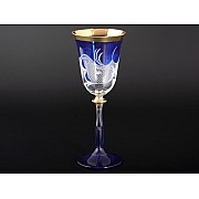 Набор бокалов для вина E-V Bohemia Crystal синие 185 мл