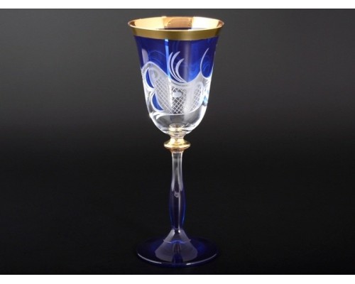 Набор бокалов для вина E-V Bohemia Crystal синие 185 мл Набор бокалов для вина E-V Bohemia Crystal синие 185 мл