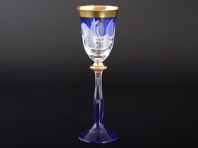 Набор рюмок для водки E-V Bohemia Crystal синий 60 мл