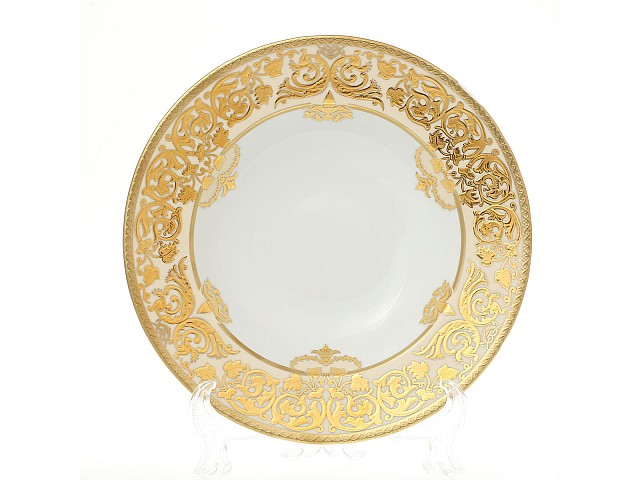 Набор тарелок глубоких Falkenporzellan Natalia creme gold 23 см