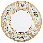 Набор тарелок Falkenporzellan Vienna blue gold 28 см