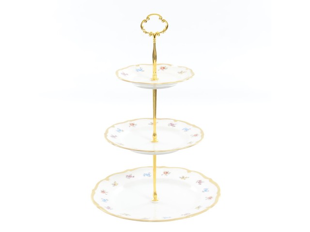 Этажерка Queen's Crown Мелкие цветы три яруса