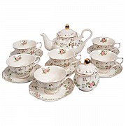Чайный сервиз Нежные цветы Royal Classics на 6 персон 14 предметов