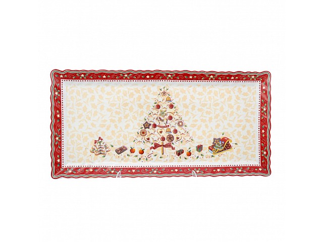 Блюдо прямоугольное Repast Christmas world Multi 37*18 см Блюдо прямоугольное Repast Christmas world Multi 37*18 см