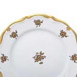 Набор тарелок Queen's Crown Золотая роза 17 см