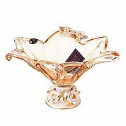 Фруктовница White Cristal 30 см янтарь